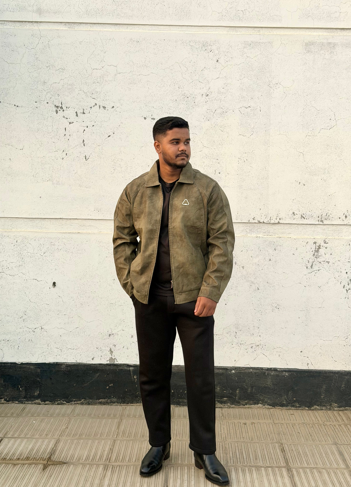 China imported leather Jacket