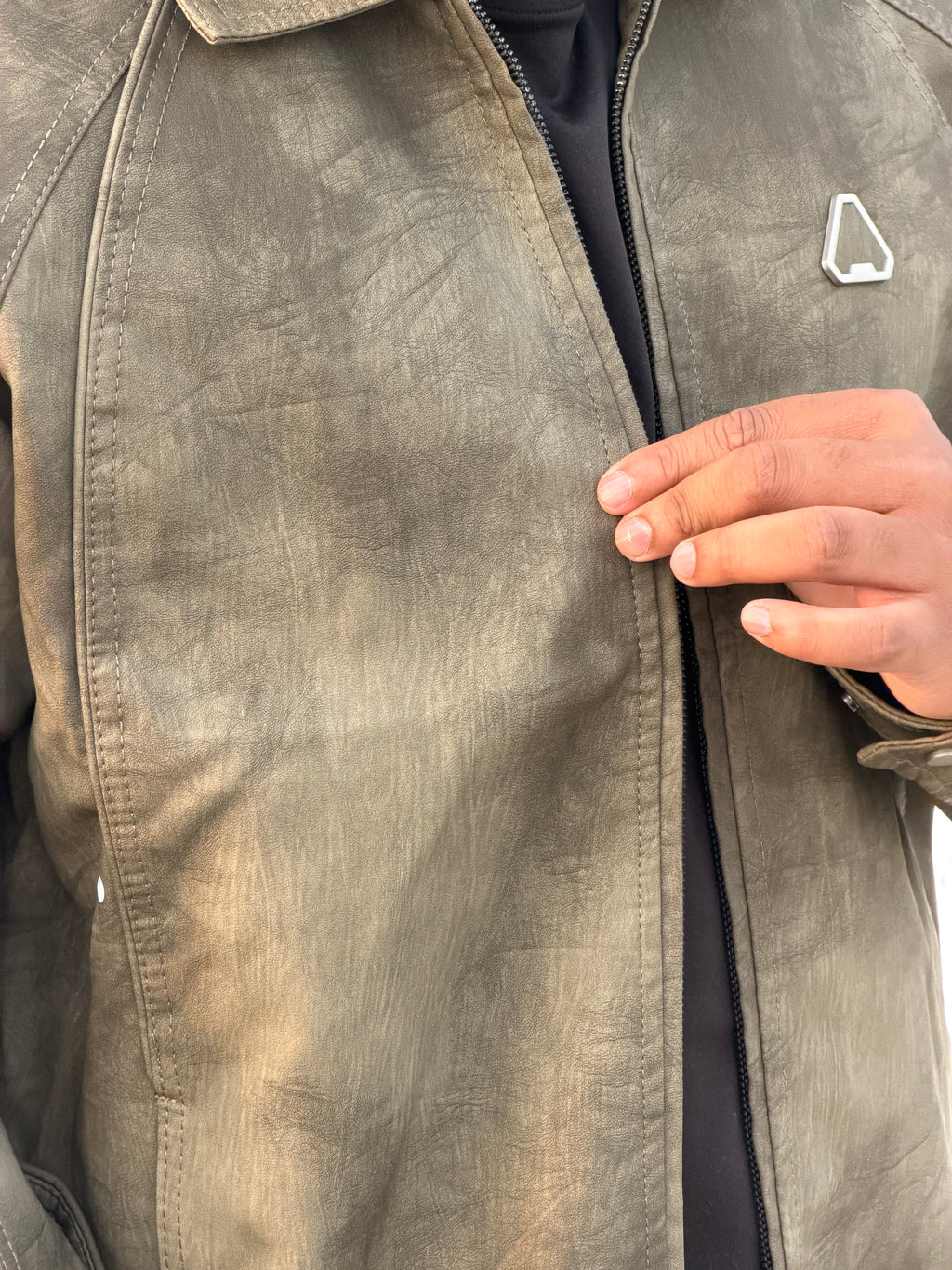 China imported leather Jacket