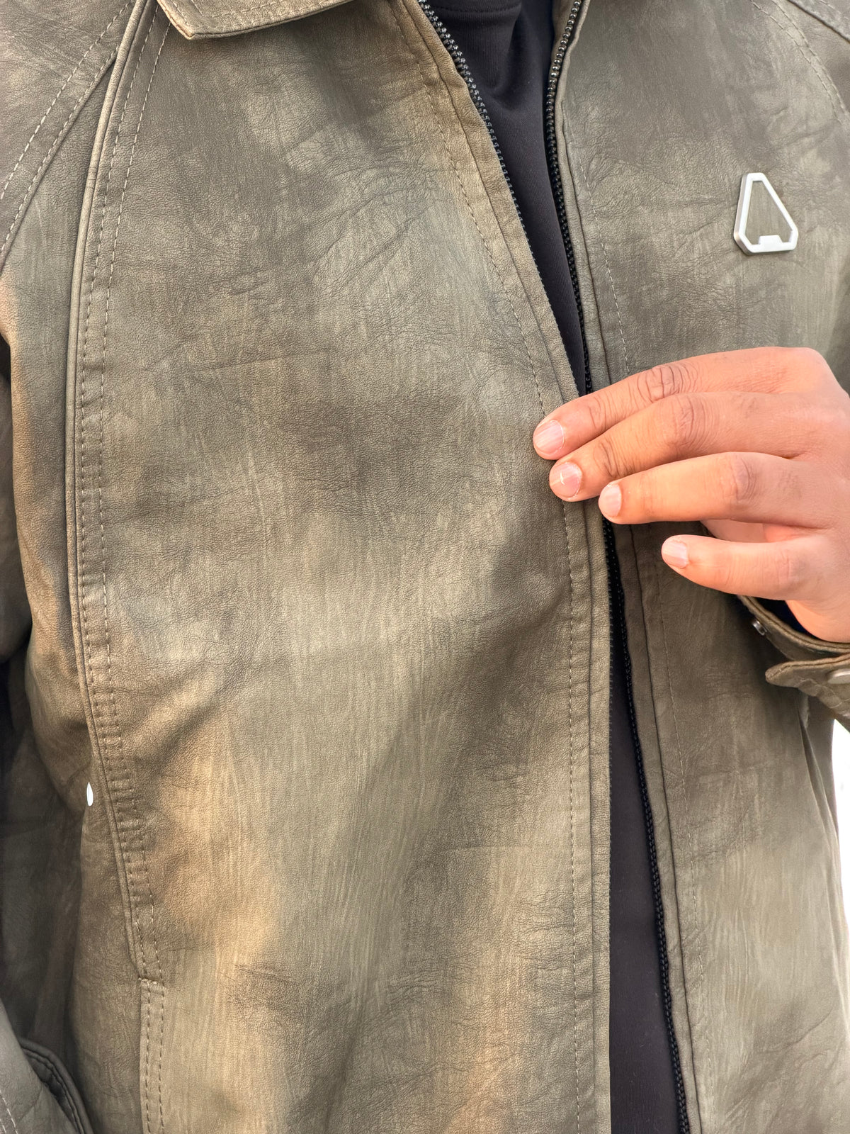 China imported leather Jacket
