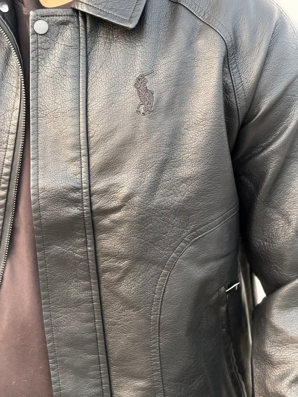 China imported leather Jacket