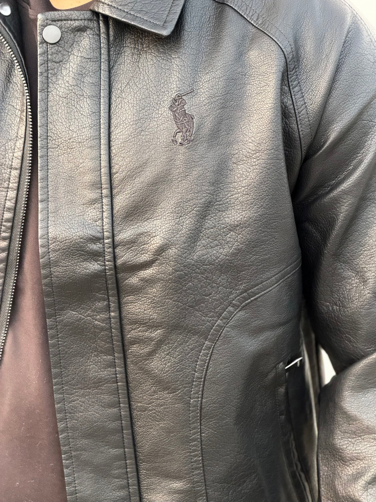 China imported leather Jacket