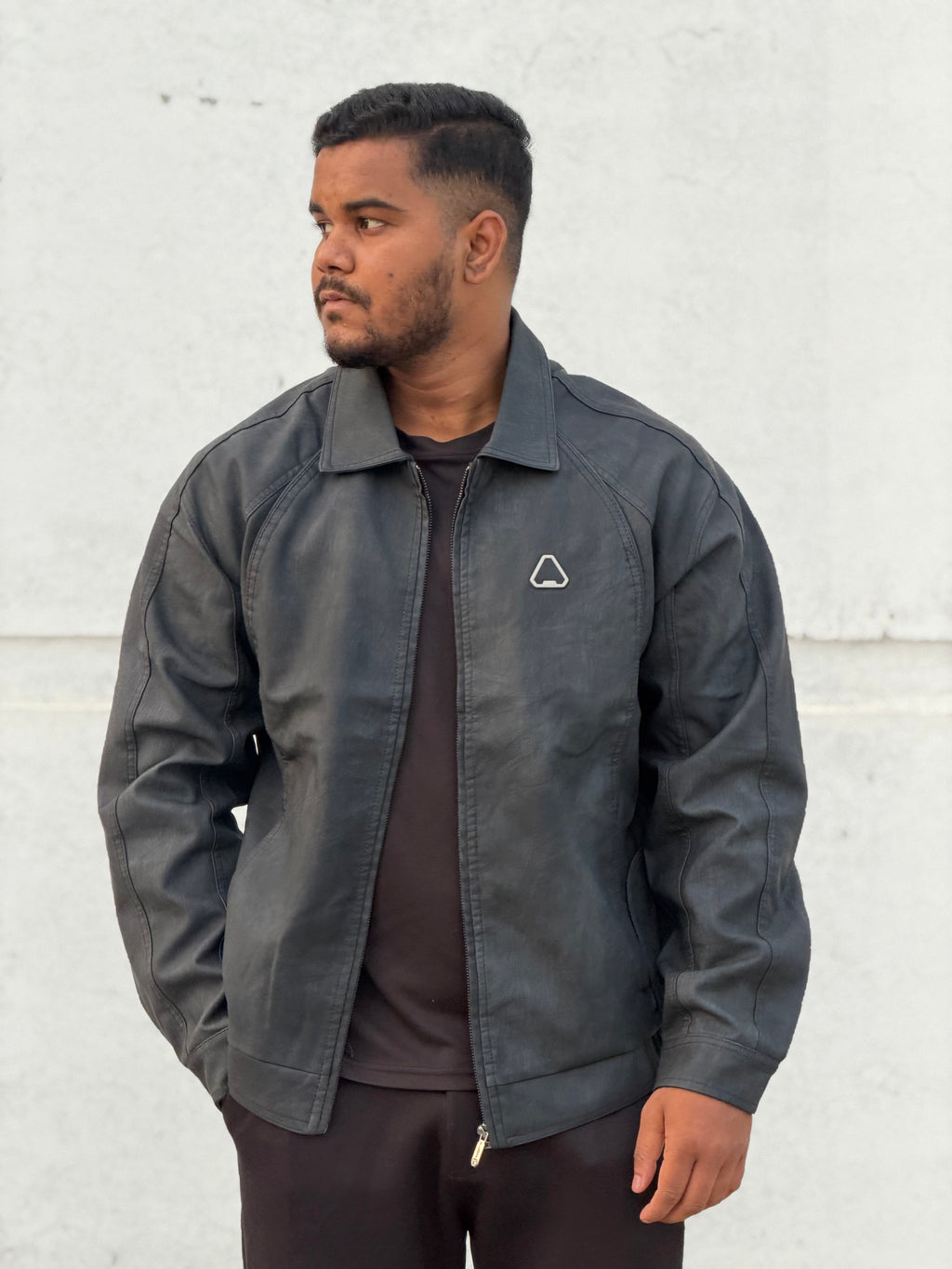 China imported lather Jacket