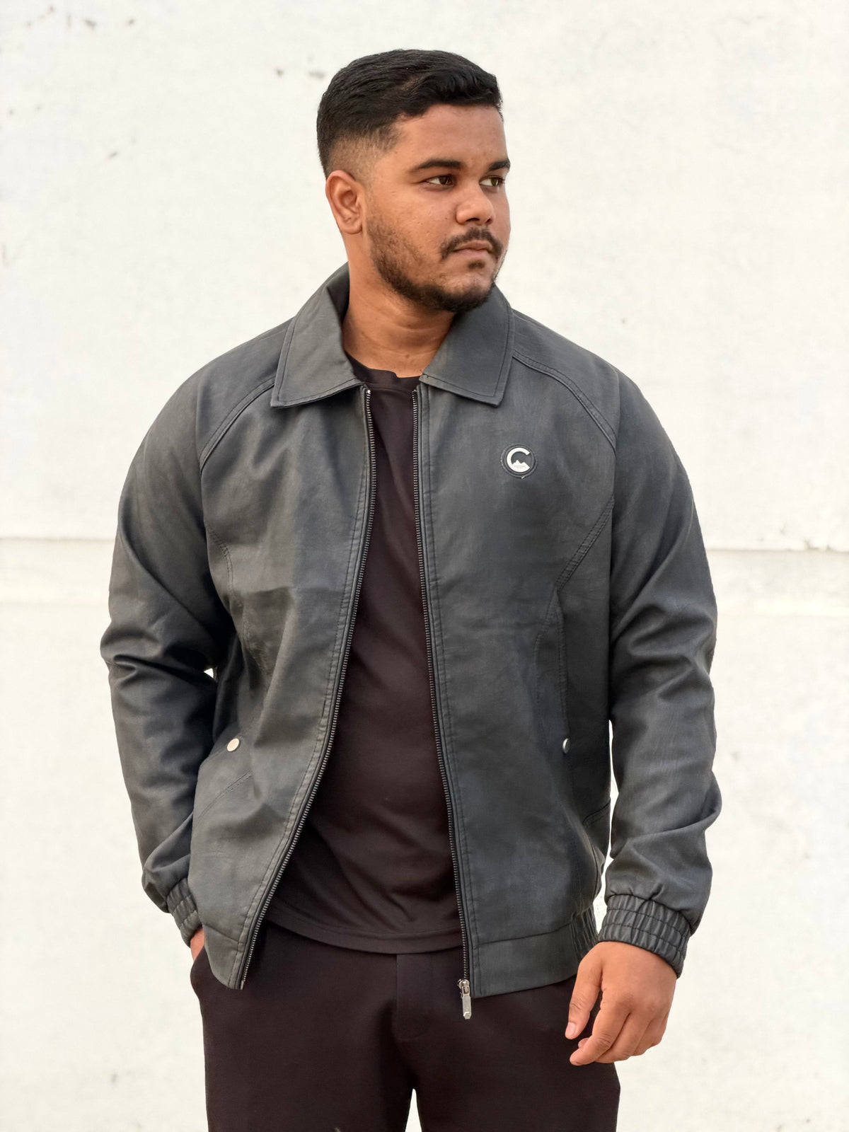 China imported lather Jacket