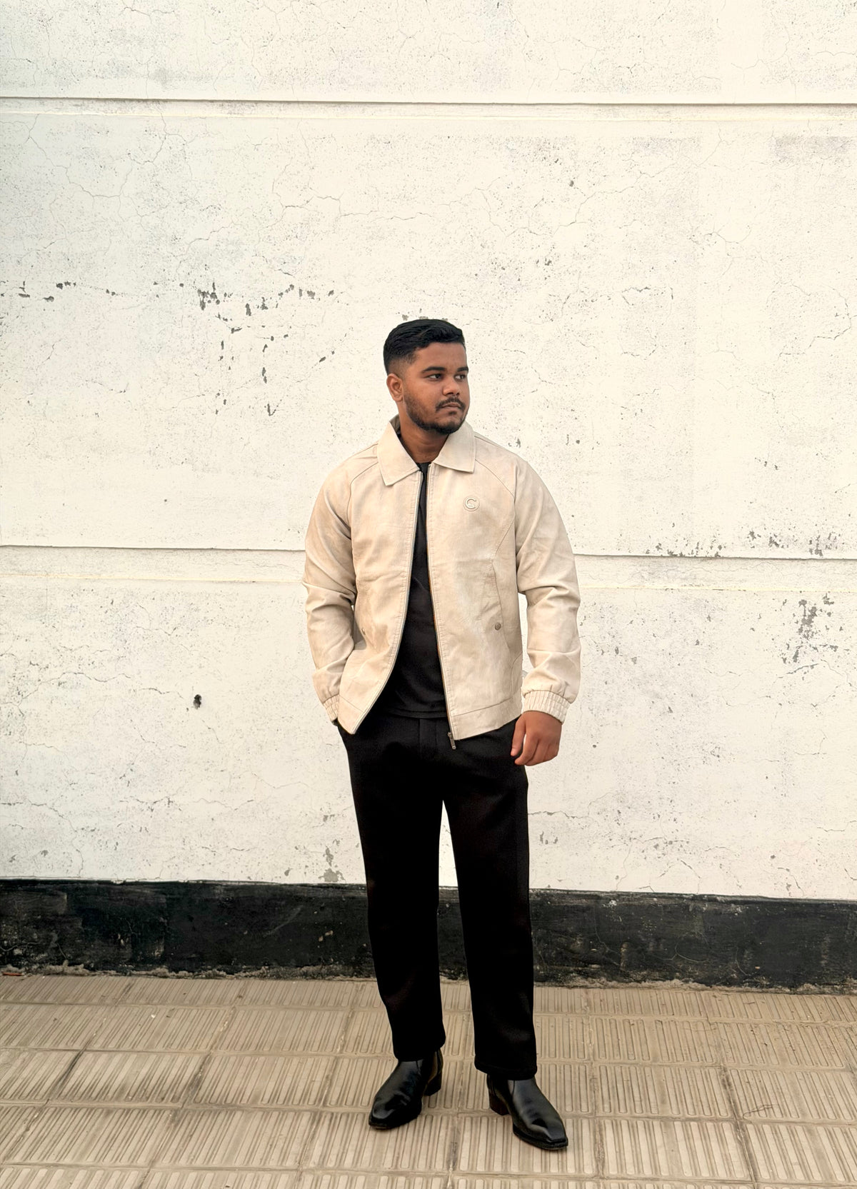 China imported lather Jacket