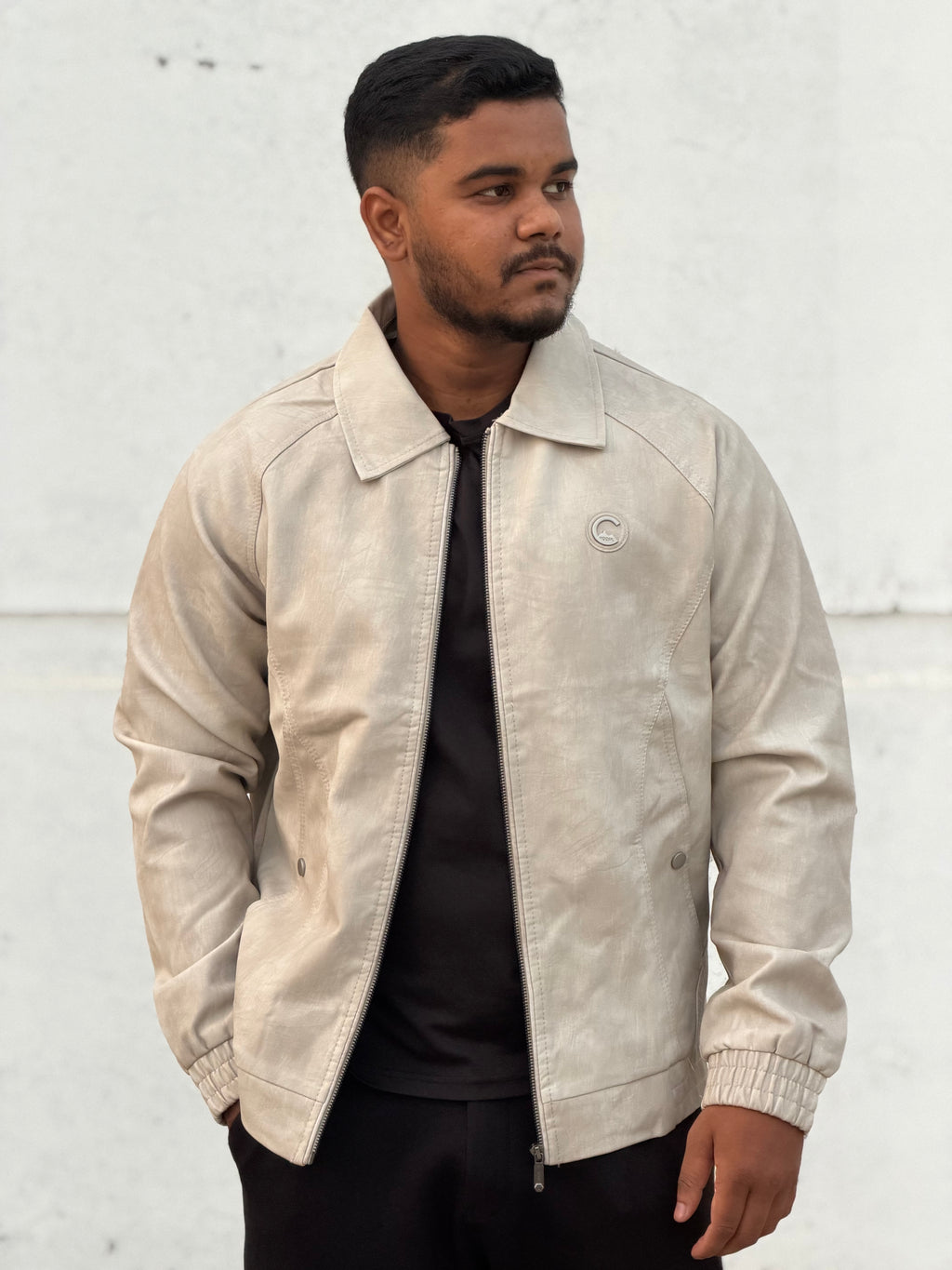 China imported lather Jacket