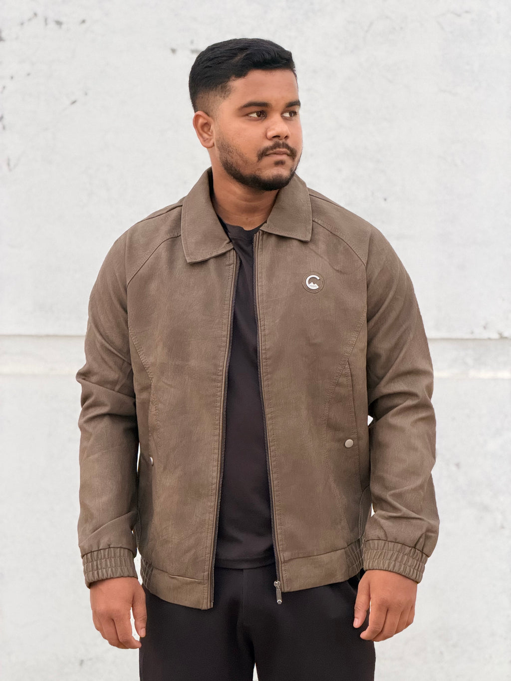 China imported lather Jacket
