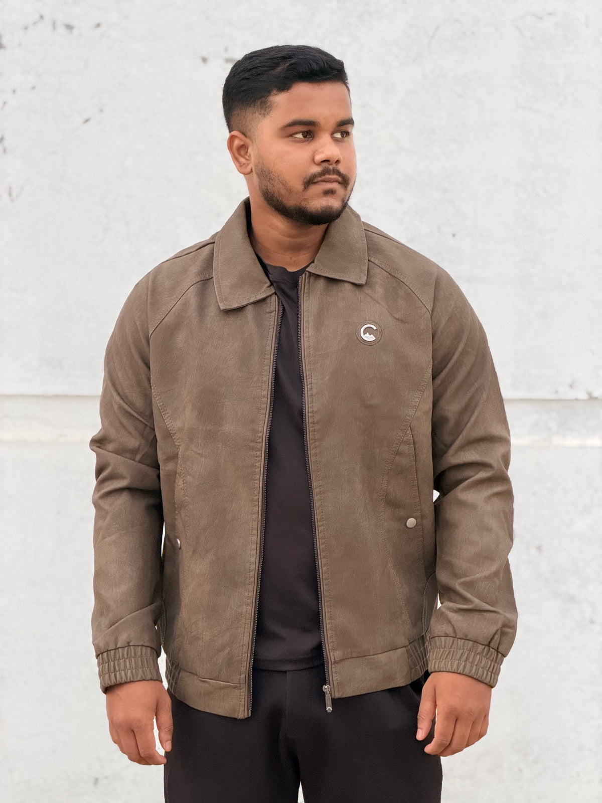 China imported lather Jacket