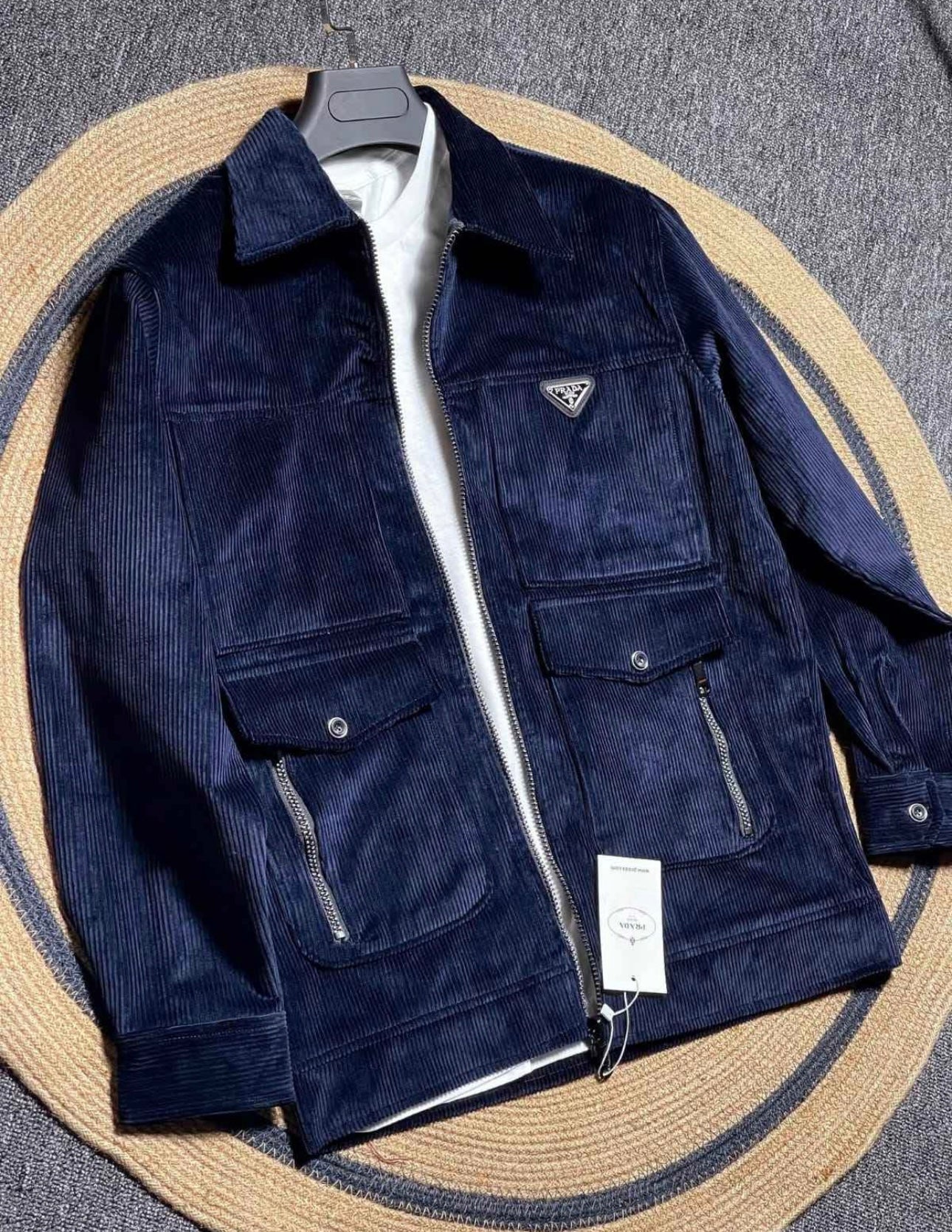 Prada Corduroy Blouson Jacket