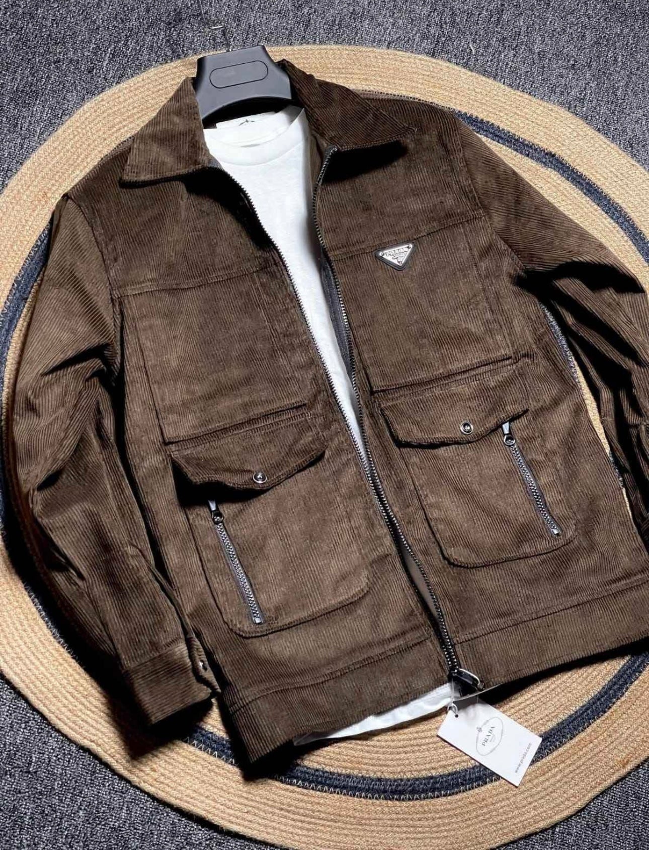 Prada Corduroy Blouson Jacket