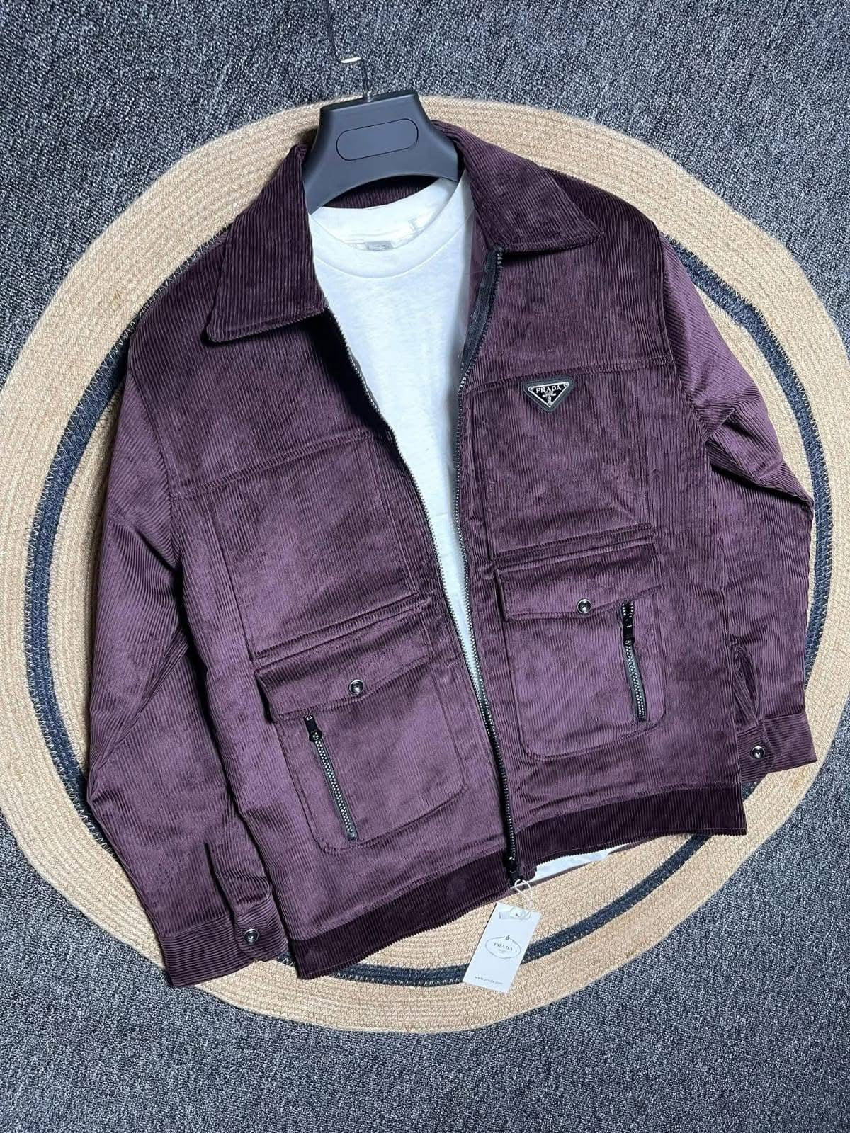 Prada Corduroy Blouson Jacket