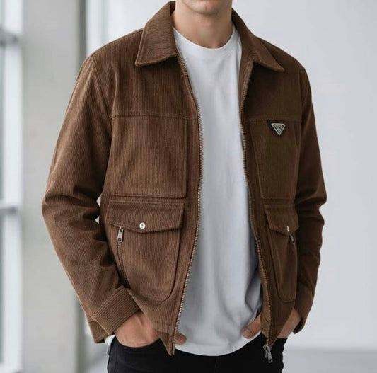 Prada Corduroy Blouson Jacket
