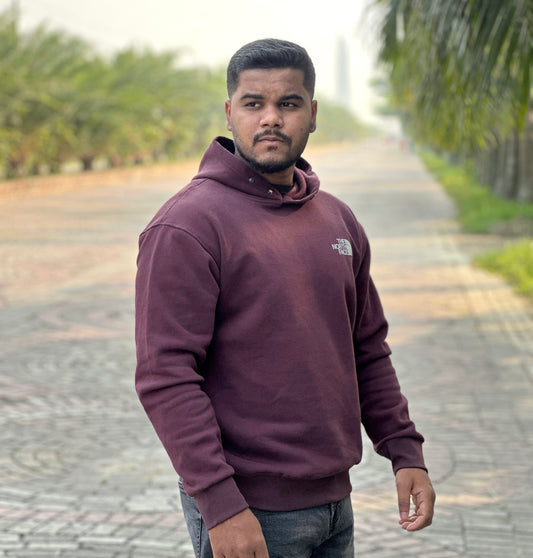 North face hoodi with snap button