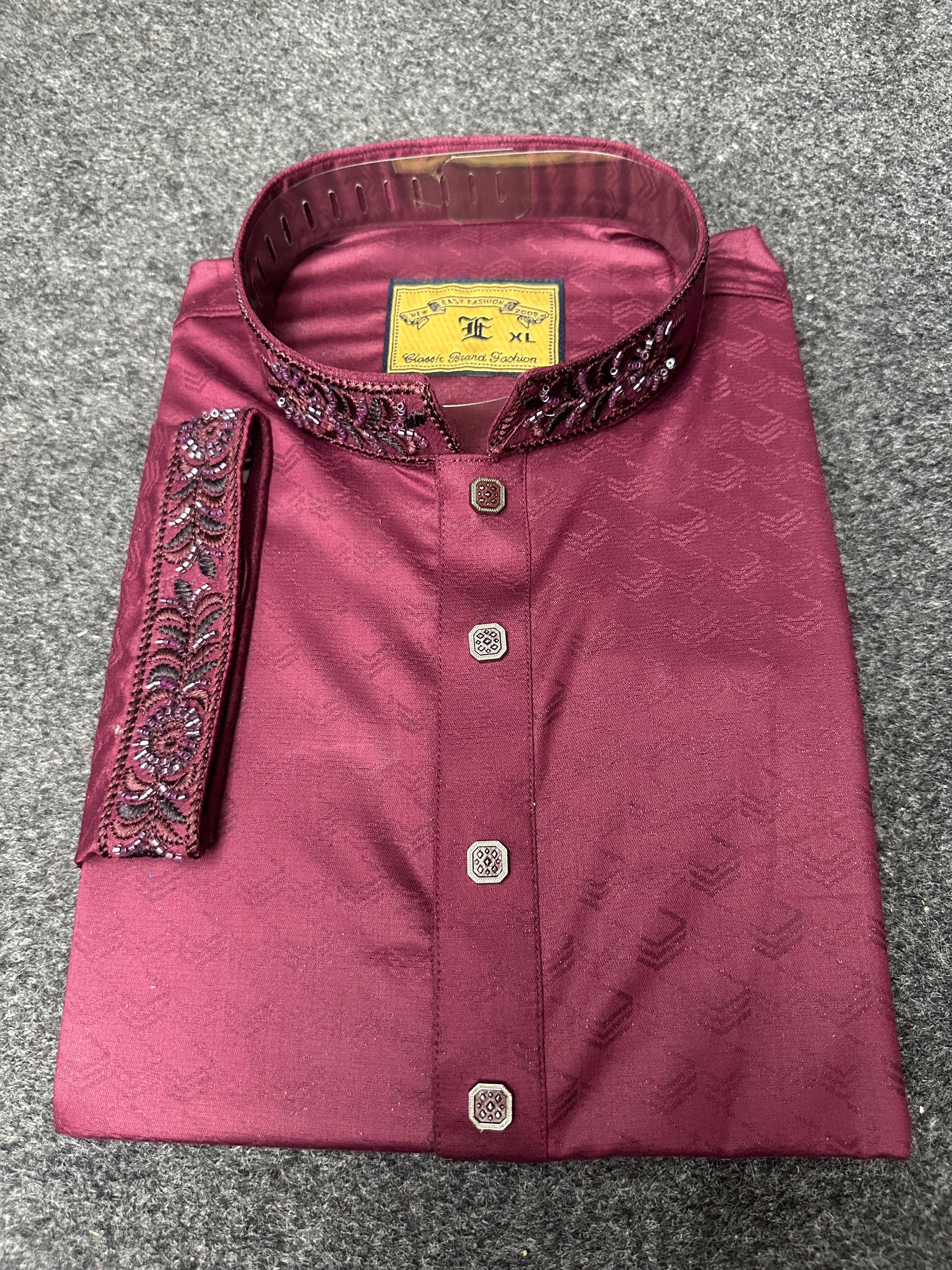 Karuchupi Panjabi ( Maroon color )