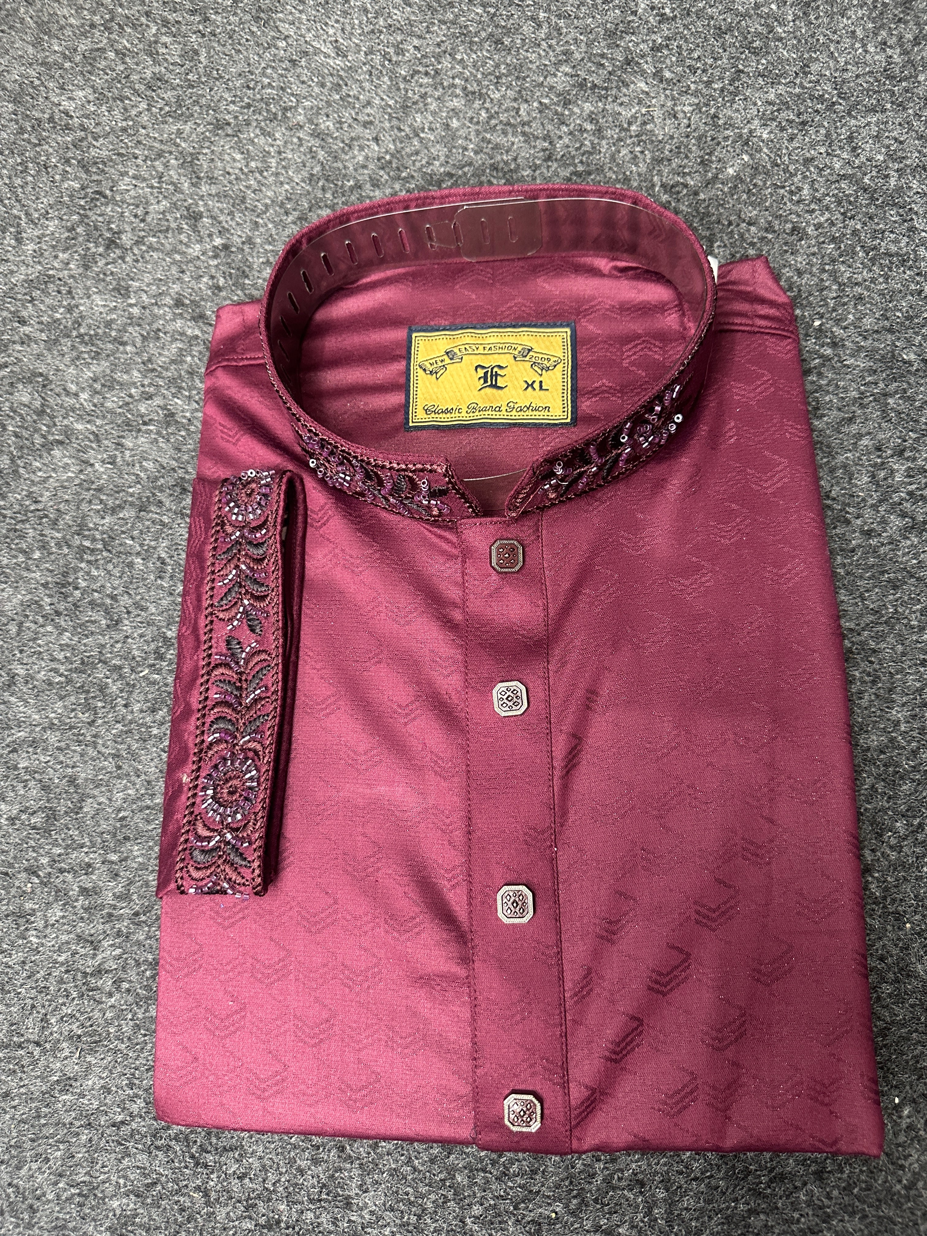 Karuchupi Panjabi ( Maroon color )