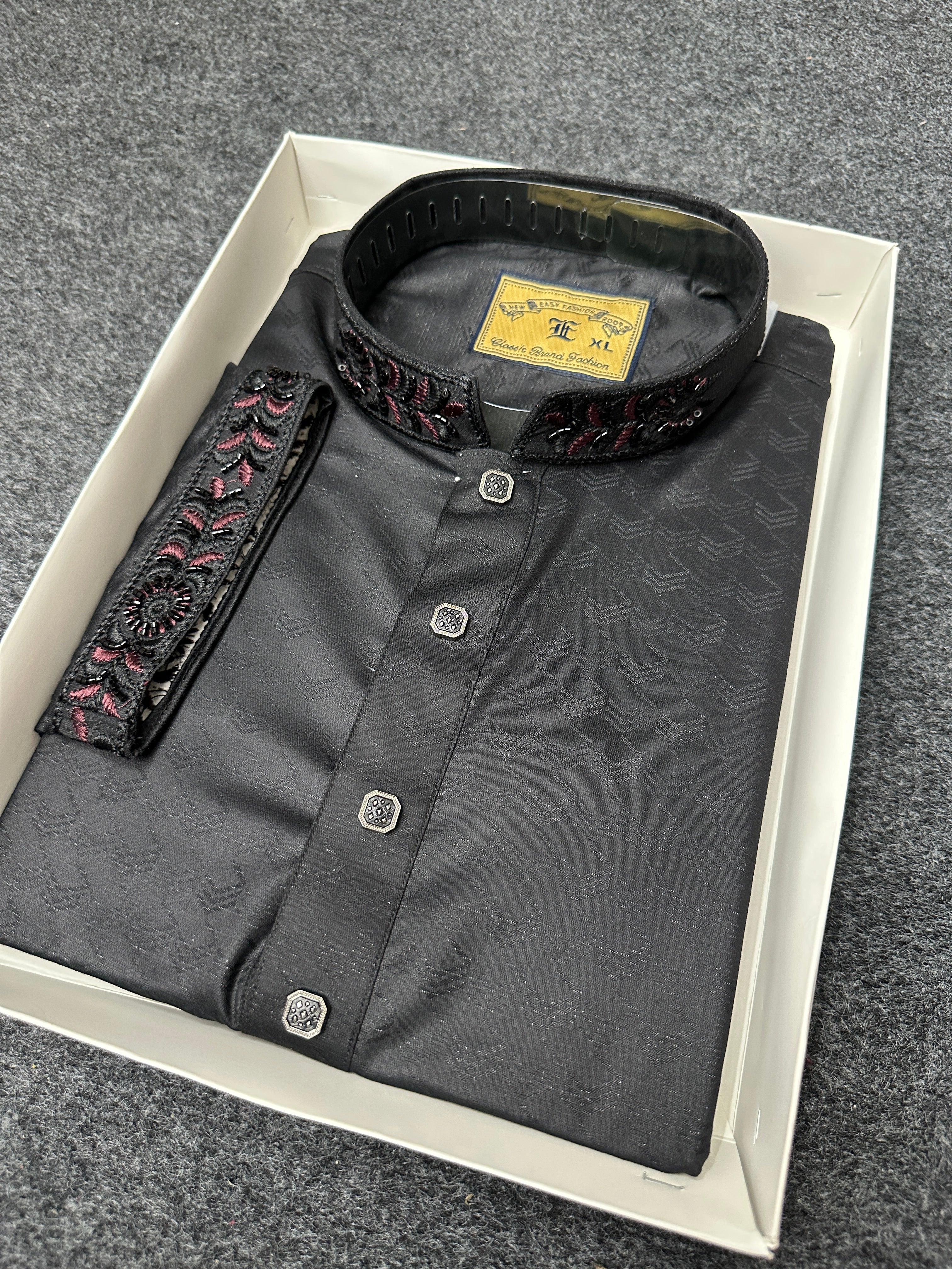 Karuchupi Panjabi ( Black color )