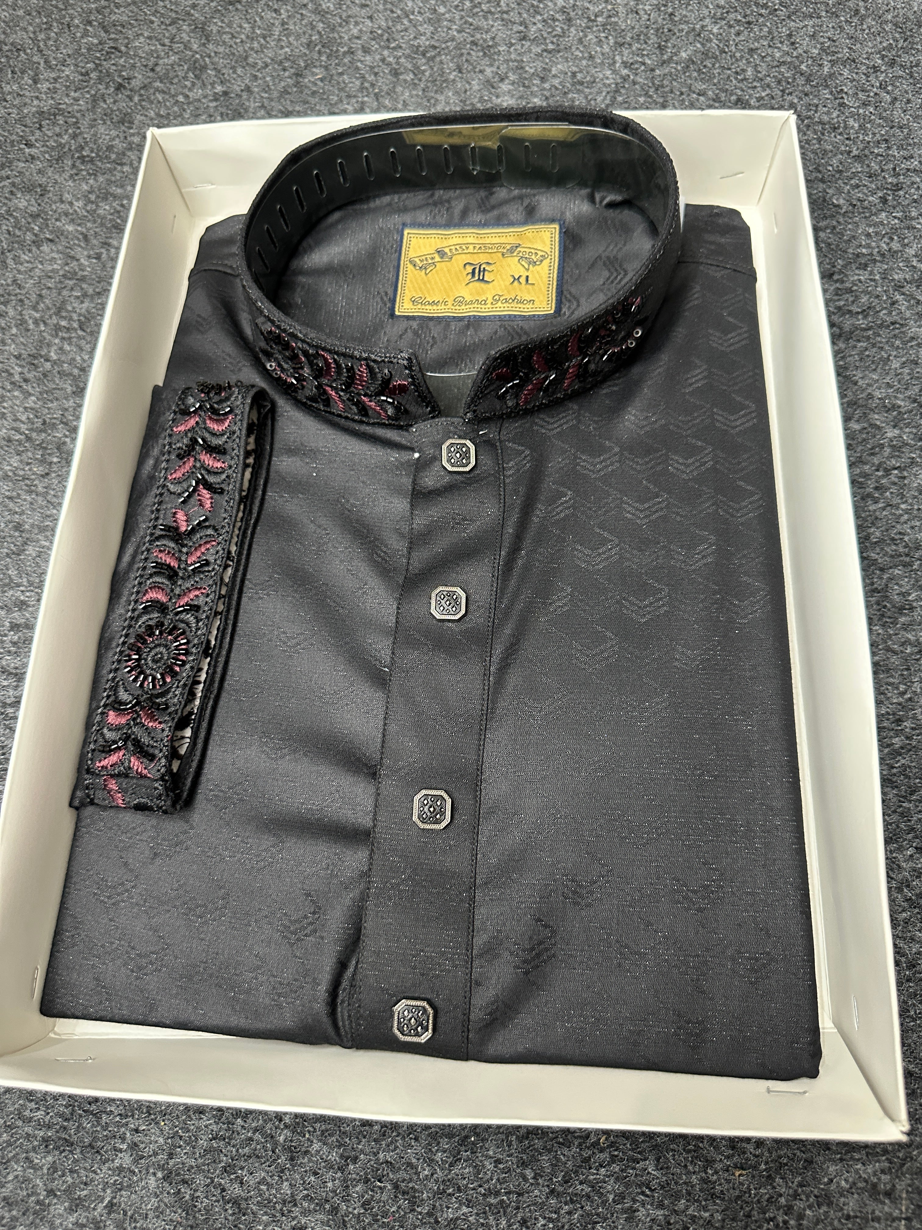 Karuchupi Panjabi ( Black color ) – SUFI