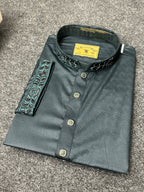 Karuchupi Panjabi ( Deep Green )