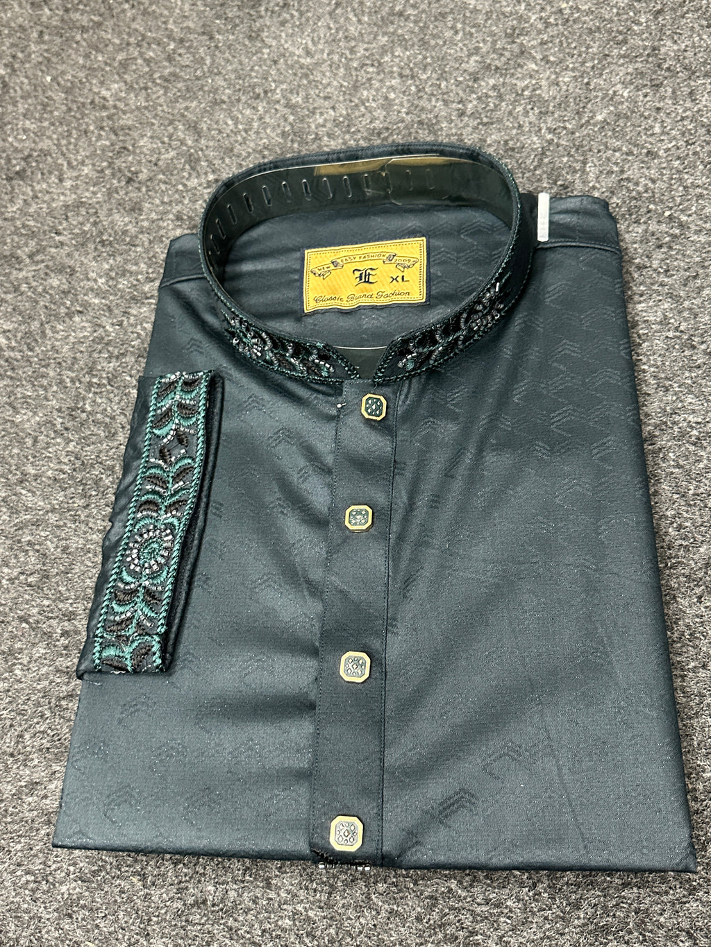 Karuchupi Panjabi ( Deep Green )