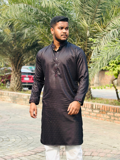 Karuchupi Panjabi ( Black color )