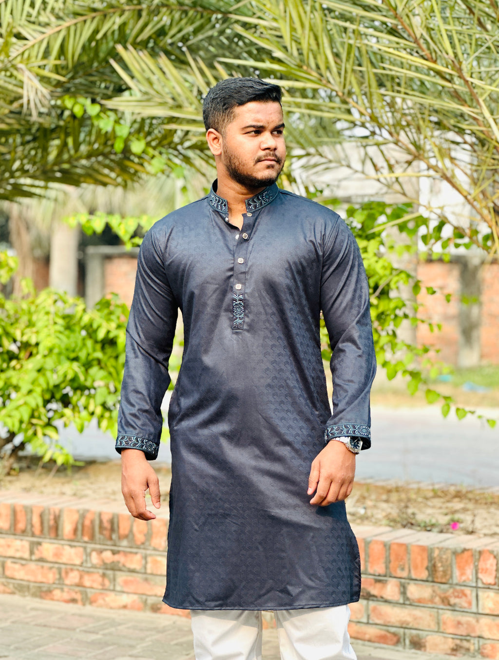 Karuchupi Panjabi ( Deep Green )