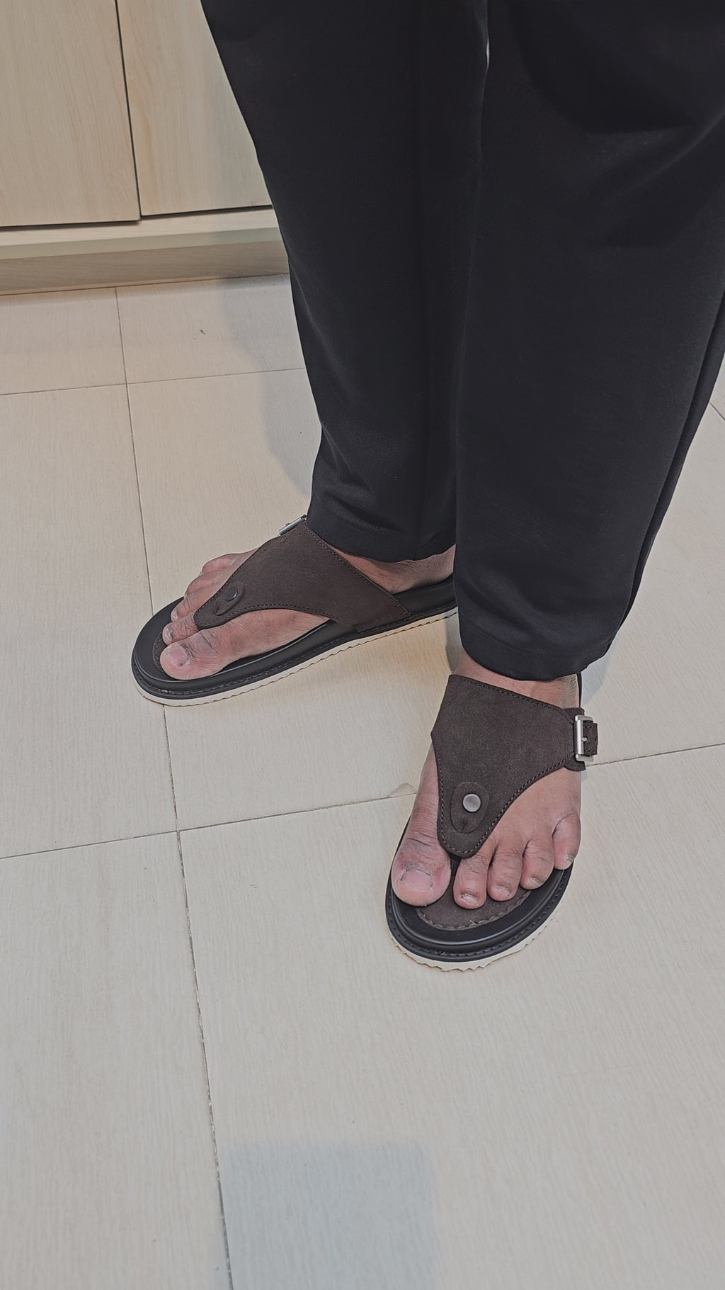 premium suede leather sandal