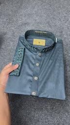 Karuchupi Panjabi ( Deep Green )