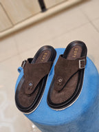 premium suede leather sandal