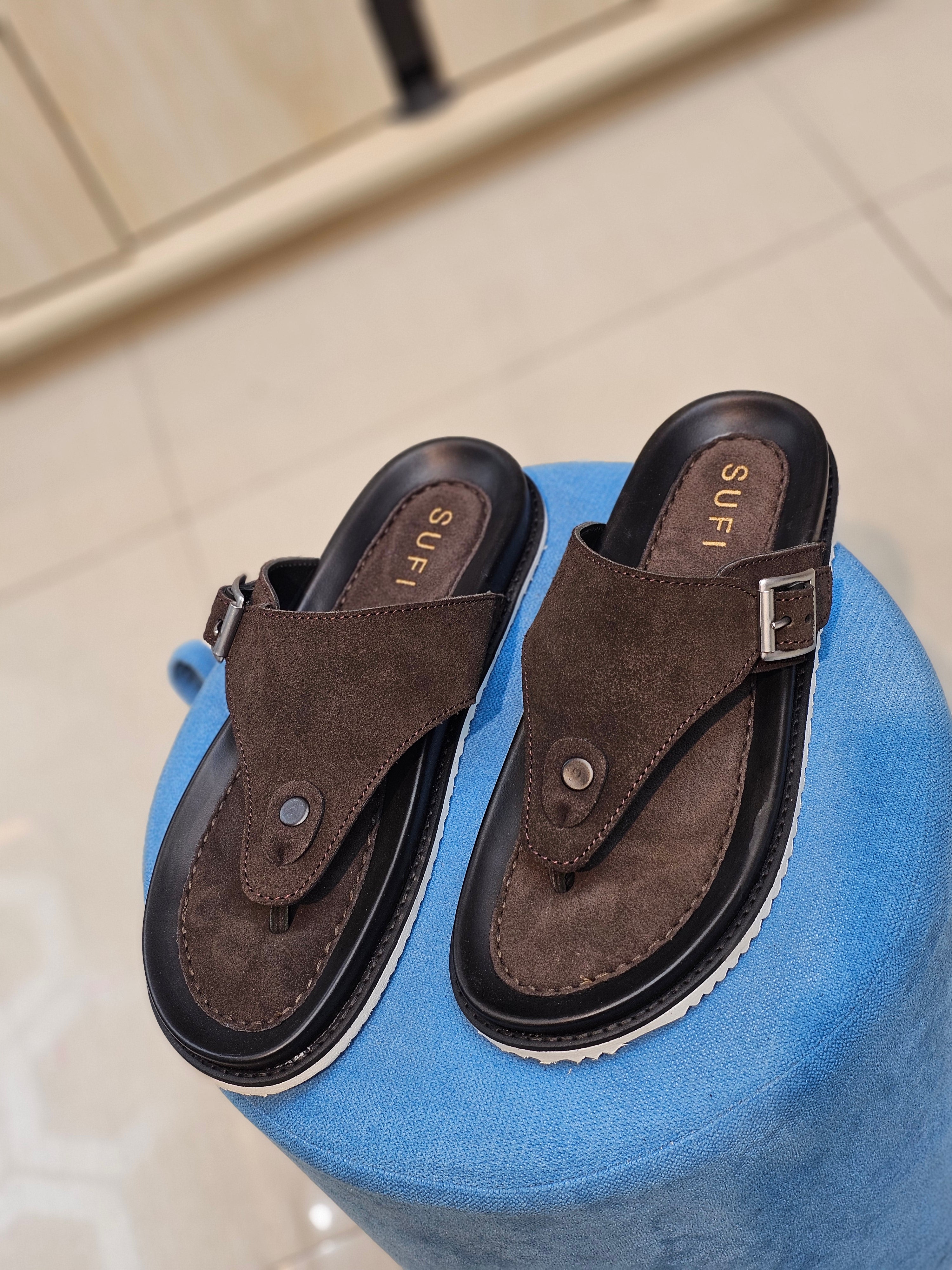 premium suede leather sandal