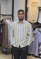 Cotton fabric boxy shirt